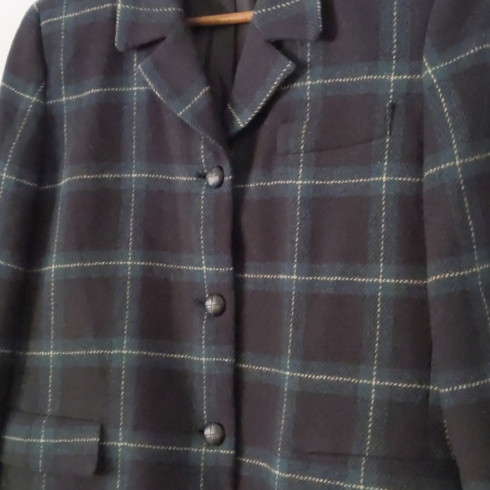 Wool Windowpane Plaid Jacket - Picture 2 of 5